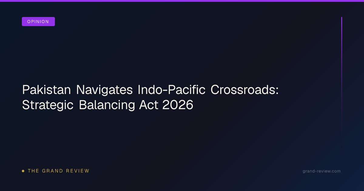 Pakistan Navigates Indo-Pacific Crossroads: Strategic… | The Grand Review