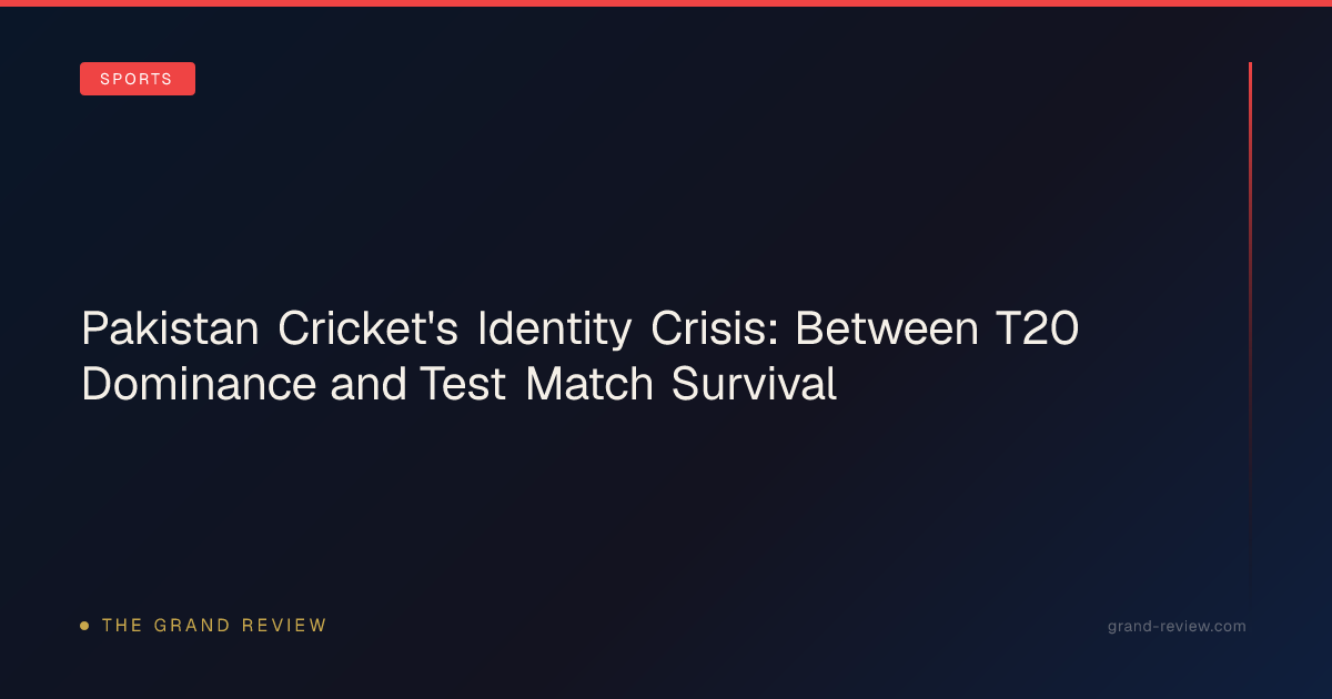Pakistan Cricket's Identity Crisis: Between T20 Dominance… | The Grand ...