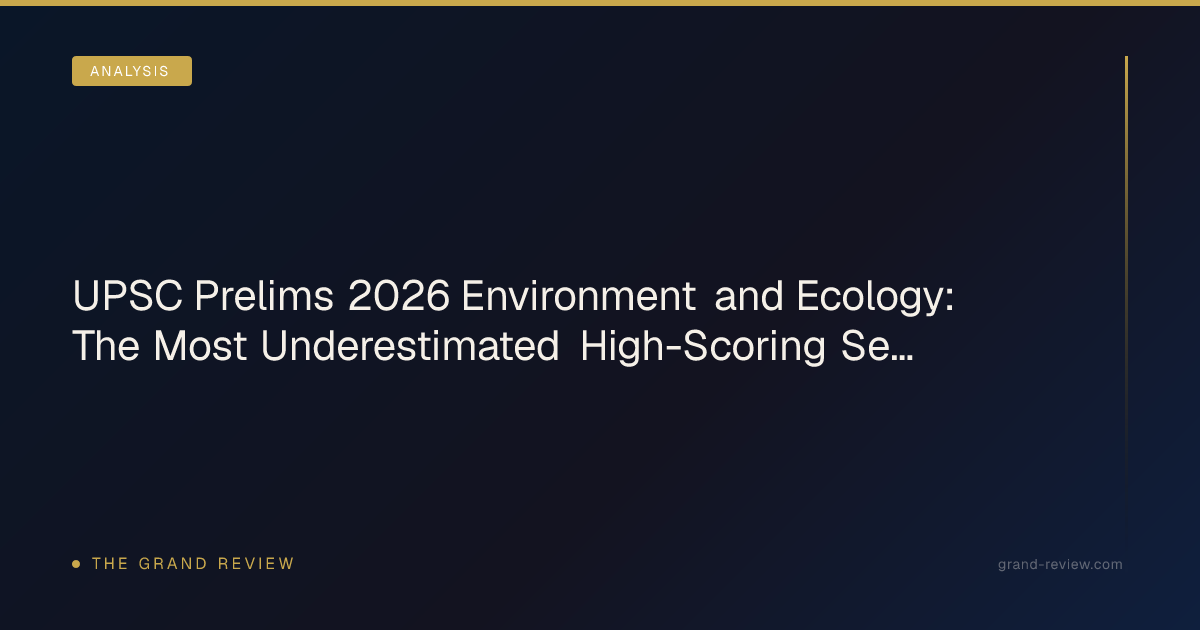 UPSC Prelims 2026 Environment and Ecology: The Most… | The Grand Review