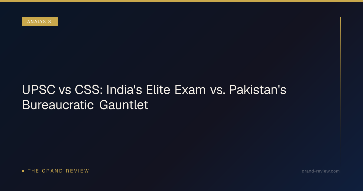 UPSC vs CSS: India's Elite Exam vs. Pakistan's Bureaucratic… | The ...